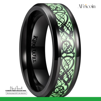 Bague Fluorescente Cool et Stylée avec Dragons pour Hommes et Femmes
