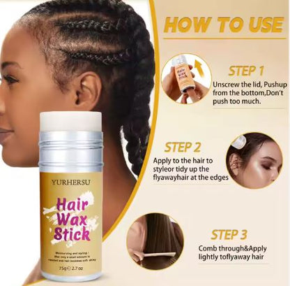 Stick de Cire Capillaire – Lissage & Contrôle des Frisottis