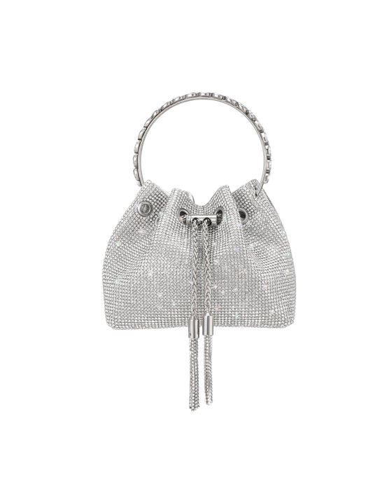 Luxury Bucket Clutch Purse Crystal Rhinestone Shoulder Bag