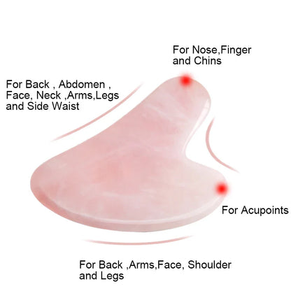 Natural jade Stone Massage for Face Gua Sha Facial Skin Neck Thin Face Lifting