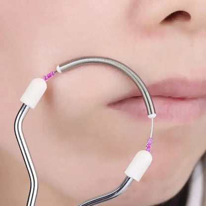 Épilateur Facial Manuel à Ressort en Acier Inoxydable