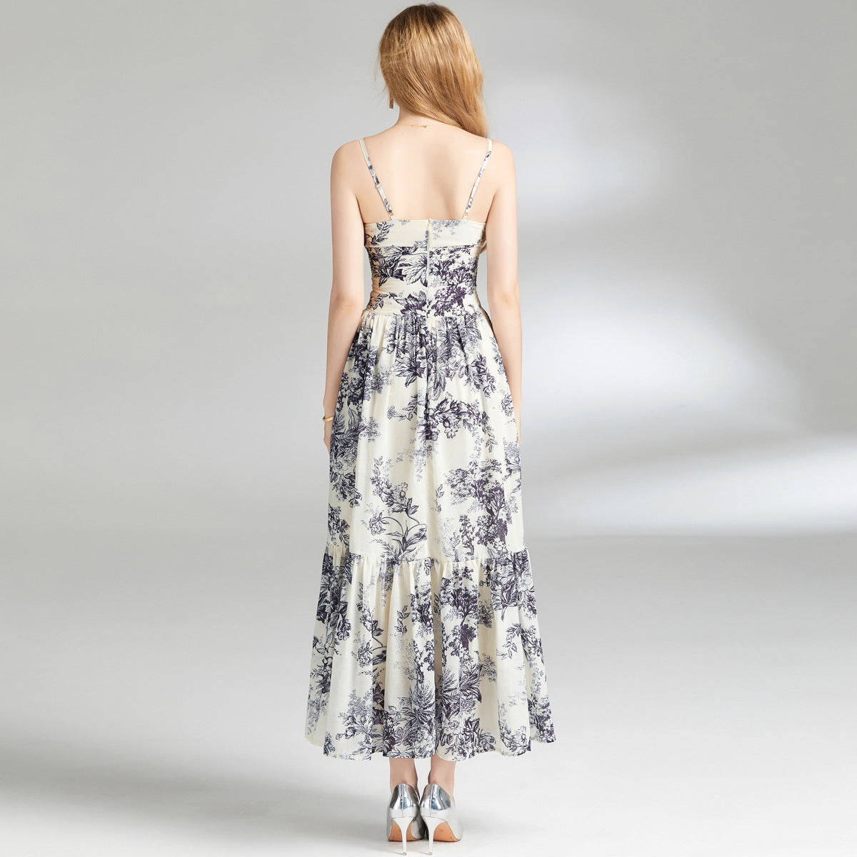 New Chinese Ink Painting Sling Dress Women