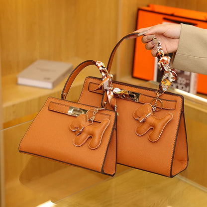 Women Handbag Solid Leather