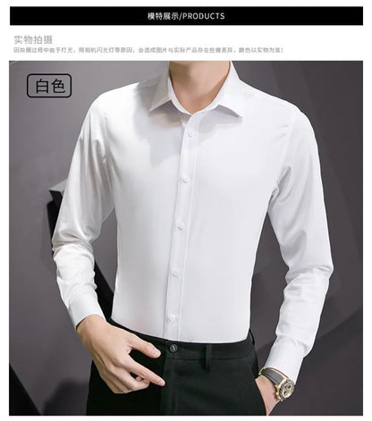 Men Solid Color Shirt