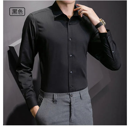 Men Solid Color Shirt