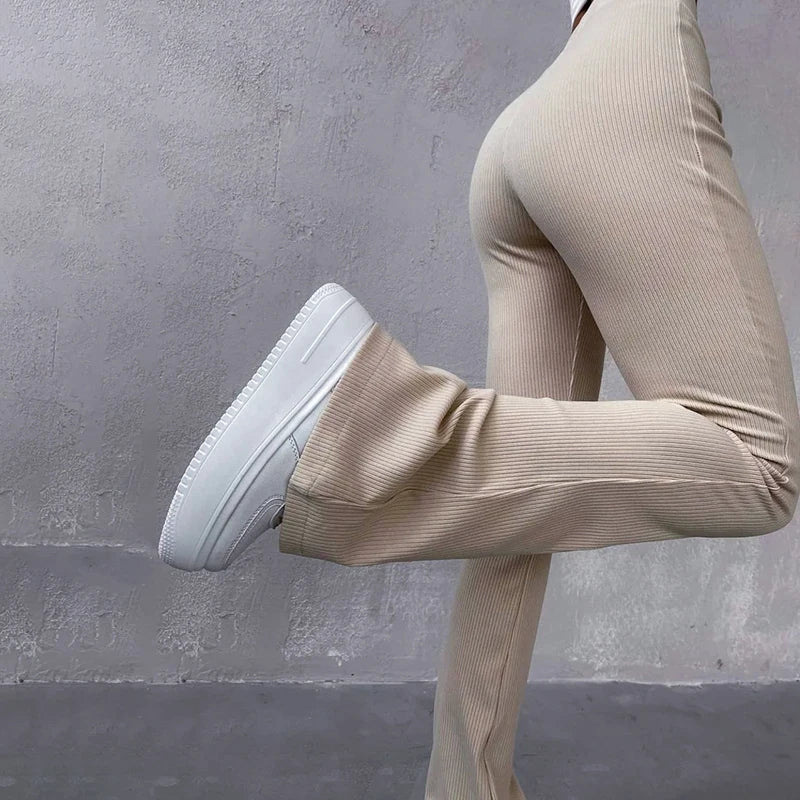 High Waist Hip-Wrapping Trousers Casual