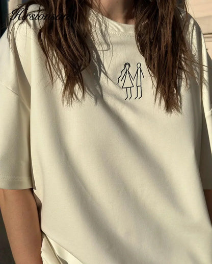 Graffiti Printed  Women Summer Loose Casual Soft T Shirt