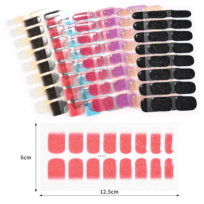 French UV Semi-Cured Gel Nail Wraps Sticker
