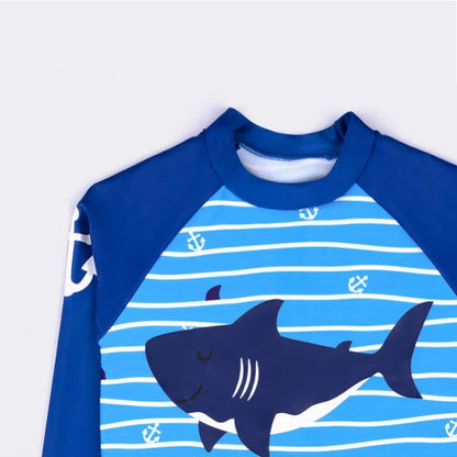 Big Boys  Swimwear Swimsuit Set Tops+Pants NoCap 2Pcs Children Training Suit