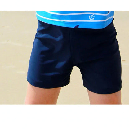 Big Boys  Swimwear Swimsuit Set Tops+Pants NoCap 2Pcs Children Training Suit