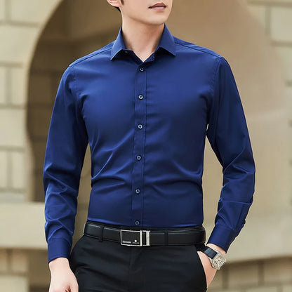 Men Solid Color Shirt