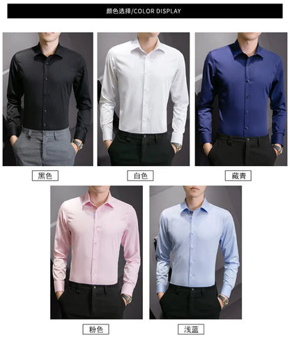 Men Solid Color Shirt