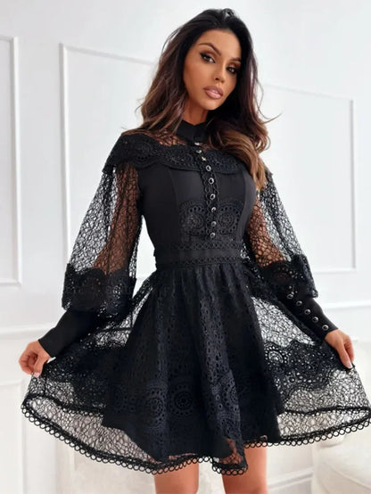Sexy Embroidery Short Dress