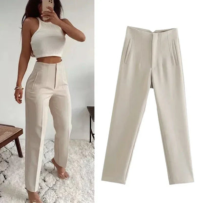 Office Wear High waist Pants for Women Formal Pants