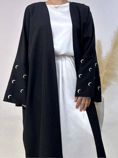 Embroidery Abaya V-neck
