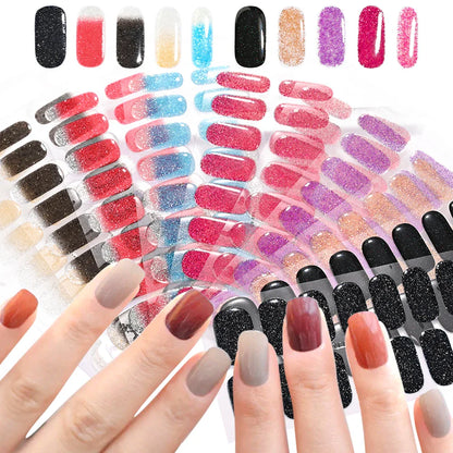 French UV Semi-Cured Gel Nail Wraps Sticker