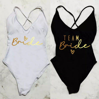 One Piece Swimsuit Women Bride & Team Bride