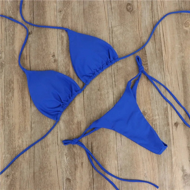 Summer Swimsuit Women Sexy Bikini Set Push-up Padded Bra