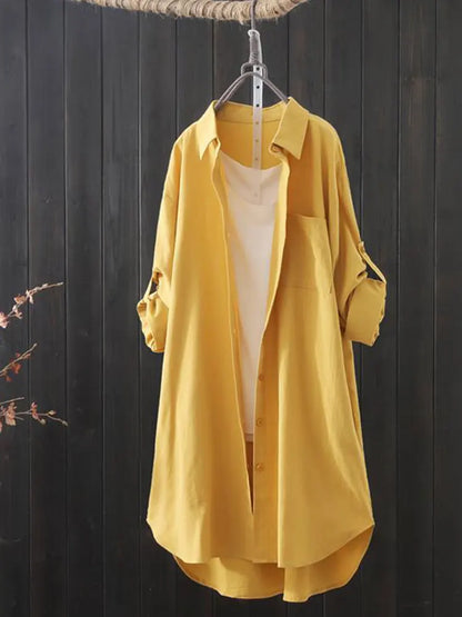 White Shirt Women Korean Fashion Long Shirts