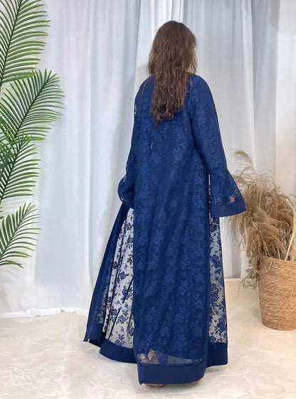 Muslim Lace Abaya Long Robe