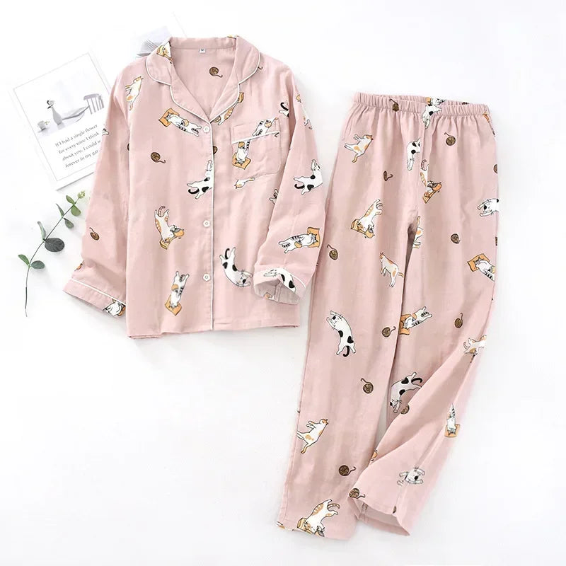 Cotton long sleeve casual sleepwear