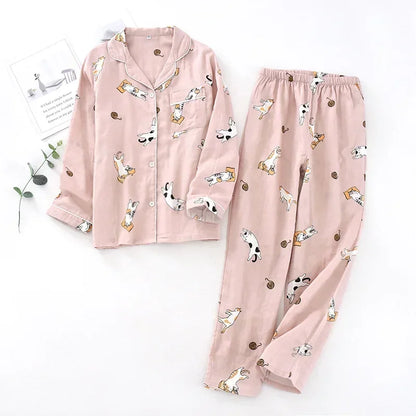 Cotton long sleeve casual sleepwear