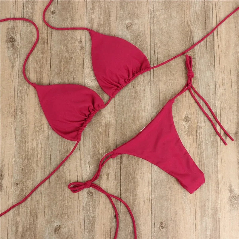 Summer Swimsuit Women Sexy Bikini Set Push-up Padded Bra