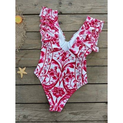 Women Swimwear 2PC Swimsuit Ruffle