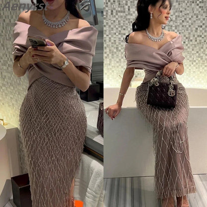 Elegant Off Shoulder Evening Dresses For Women