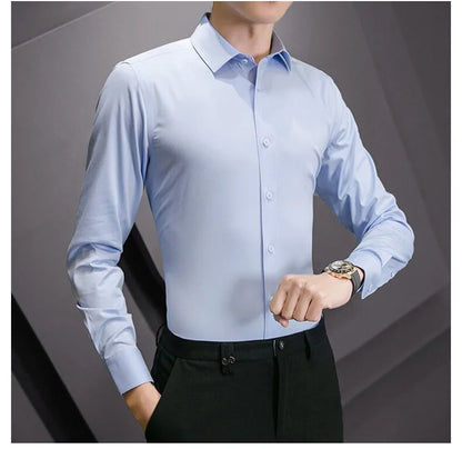 Men Solid Color Shirt