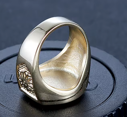 Masonic Past Master Ring/ Gold Freemason Ring/ Past Master Ring/ Masonic Ring/ Gold Plated Ring/ Stainless Steel Ring/ Masonic Jewelry