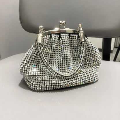 Handle Rhinestones clutch Bag
