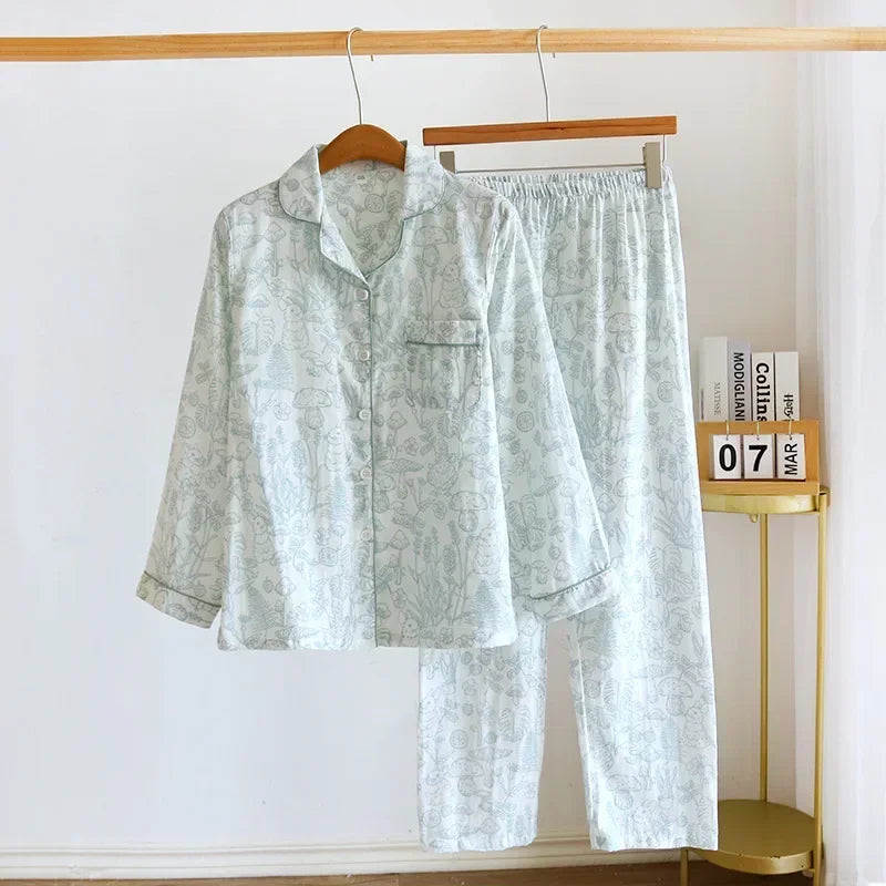 Cotton long sleeve casual sleepwear