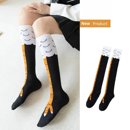 FUNNY Women Socks With Knee Length Chicken Feet