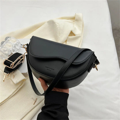 Square Bag Women's Shoulder Bag Wide Shoulder Strap