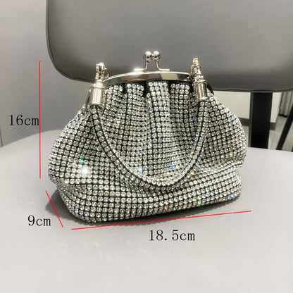 Handle Rhinestones clutch Bag
