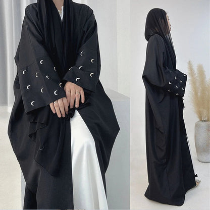Embroidery Abaya V-neck