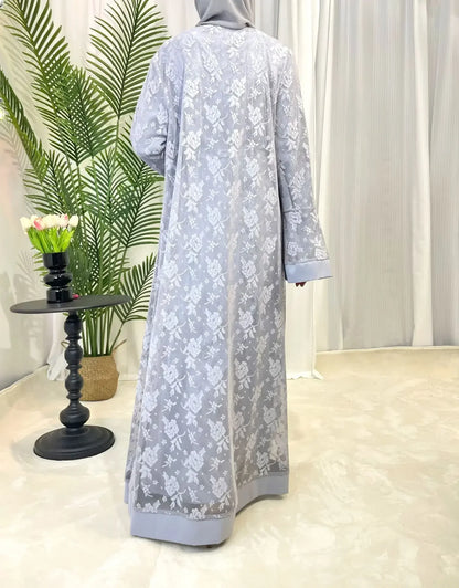 Muslim Lace Abaya Long Robe