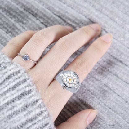 Montre Bague Quartz Chic : Élégant Accessoire Horloger et de Mode